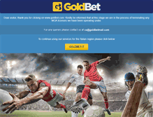 Tablet Screenshot of goldbet.com